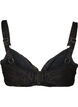 Underwired bikini top with a textured pattern, Dark Grey, Packshot image number 1