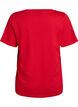 Short-sleeved basic t-shirt with v-neck, Red, Packshot image number 1