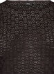 Blouse with eyelet pattern and long sleeves, Black, Packshot image number 2