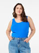 Solid color basic top in cotton, Blue, Model image number 0