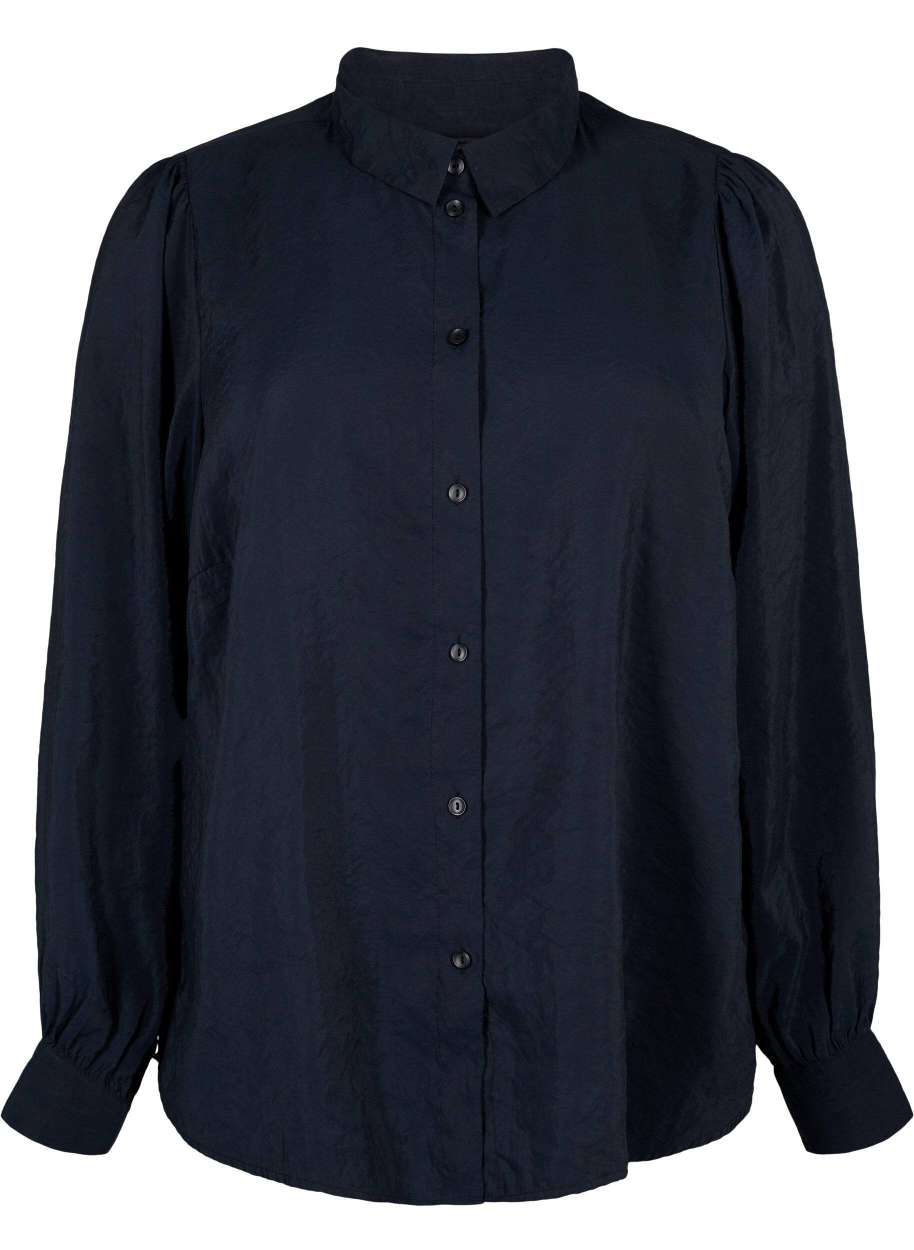 Zizzifashion Long-sleeved shirt in TENCEL&trade; Modal, Black, Packshot image number 0