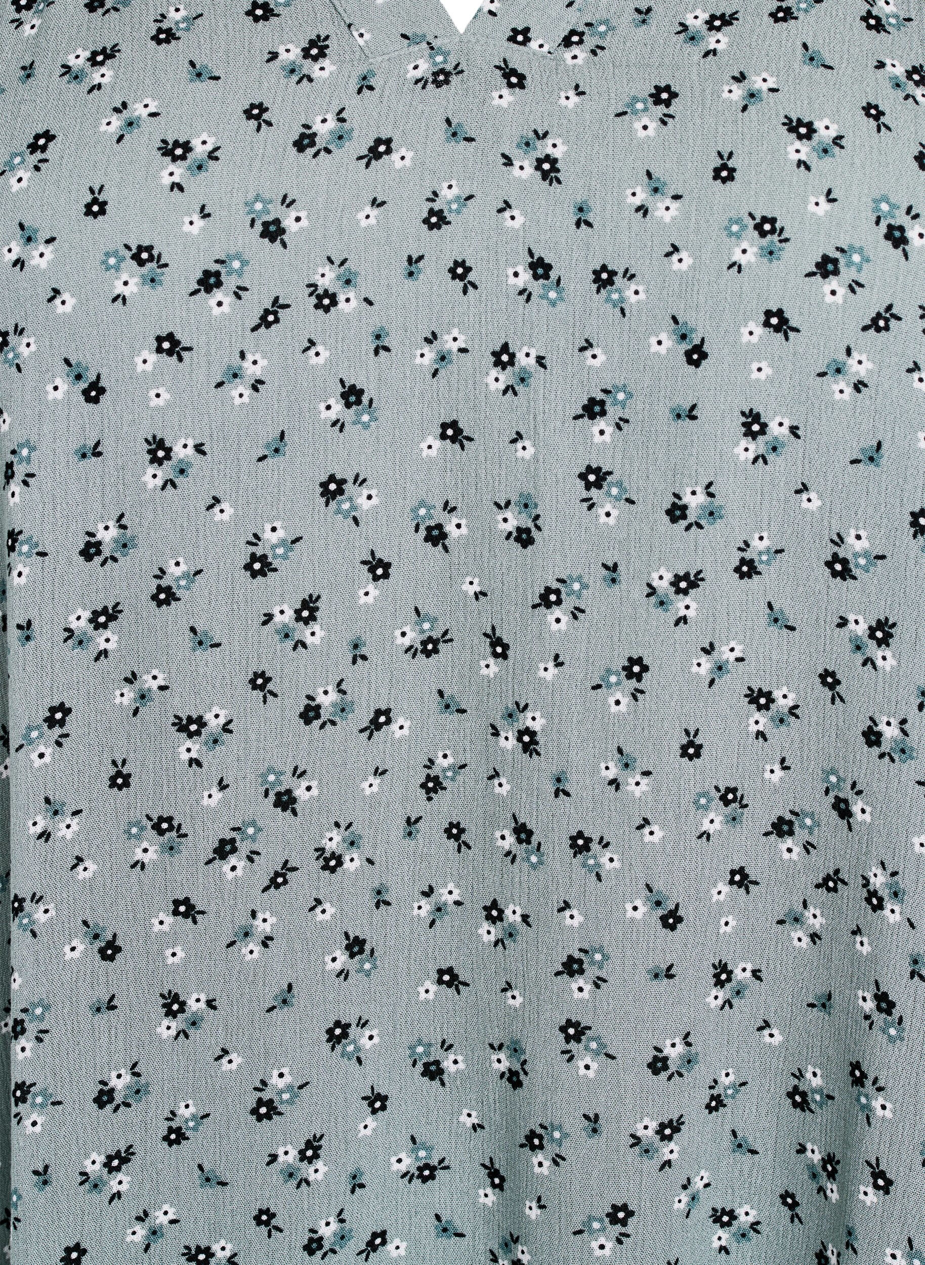 Zizzifashion Tunic with floral print and 3/4 sleeves, Green, Packshot image number 2