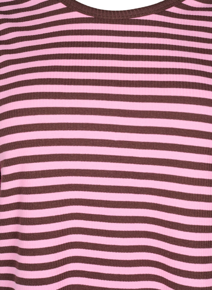 Striped blouse with long sleeves, Pink, Packshot image number 2