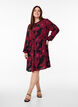 Viscose dress with print and long sleeves, Dark Bordeaux, Model image number 1