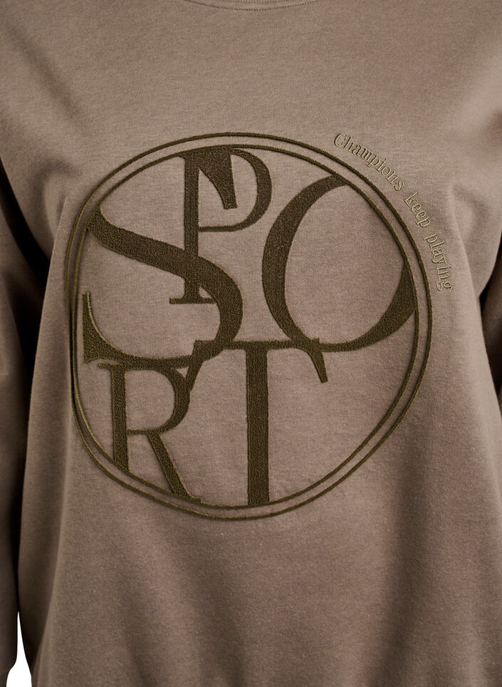 Sweatshirt with a motif, Walnut, Packshot image number 3