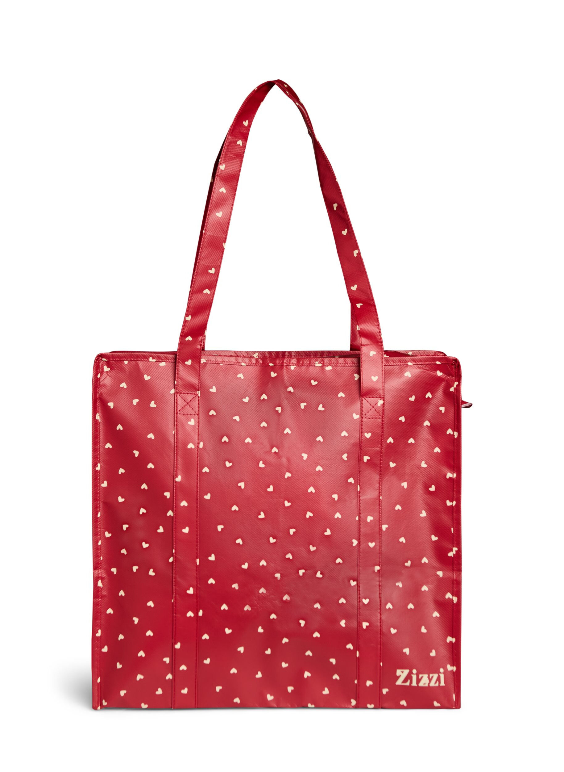 Zizzifashion Shopping bag with zipper, Red, Packshot image number 0