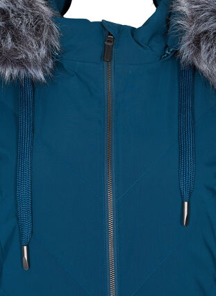Winter jacket with removable hood and faux-fur collar, Reflecting Pond, Packshot image number 2