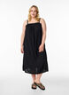 Midi slip dress in viscose, Black, Model image number 0