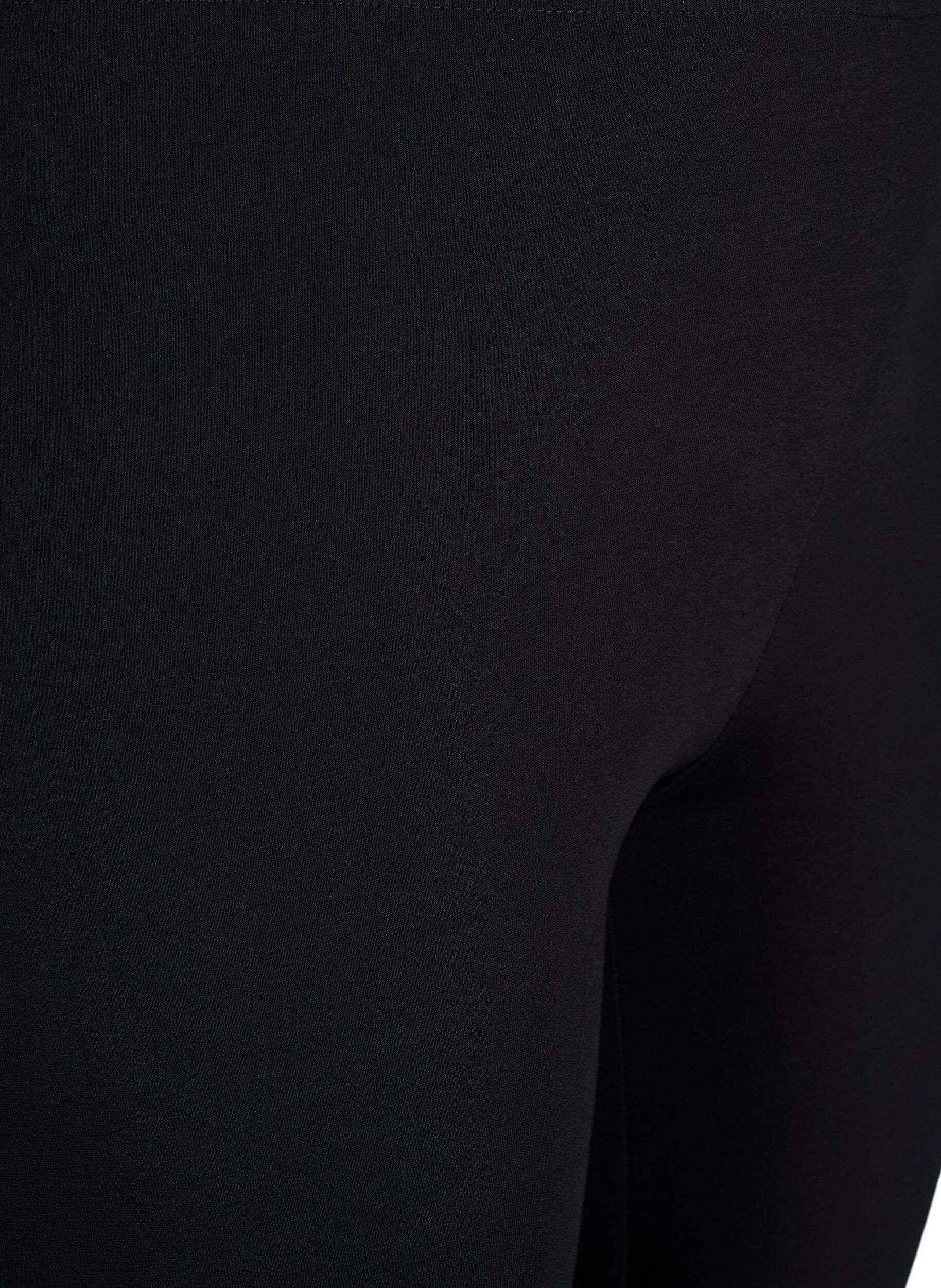 Zizzifashion FLASH - 2-pack 3/4 cotton leggings, Black, Packshot image number 3