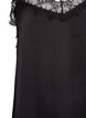 Satin-look dress with lace trim, Black, Packshot image number 2
