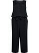 Sleeveless jumpsuit in viscose, Black, Packshot image number 0