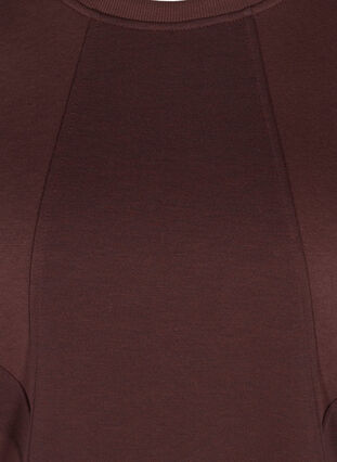 Sweatshirt with rounded neck and smock, Decadent Chocolate, Packshot image number 2