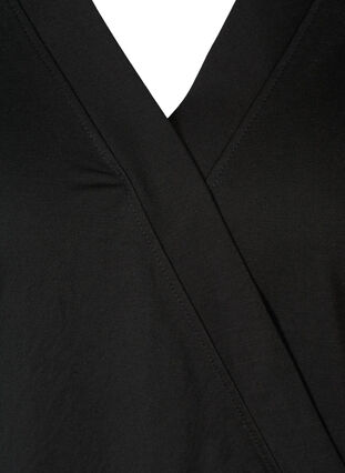 Top with short sleeves, Black, Packshot image number 2