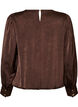 Satin-look blouse with a balloon shape, Brown, Packshot image number 1