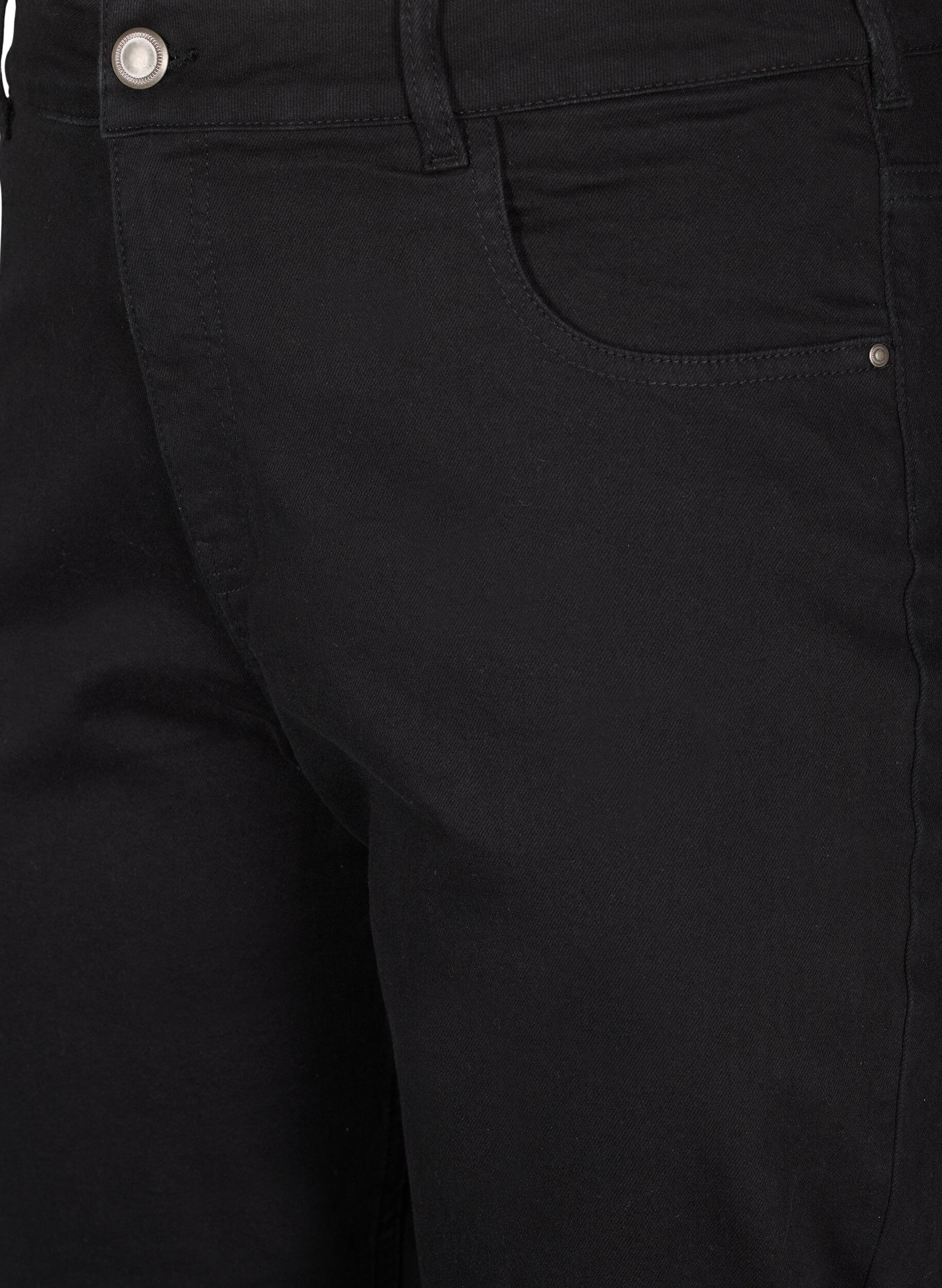 ZizzifashionCropped Vera jeans with a straight fit, Black, Packshot image number 2