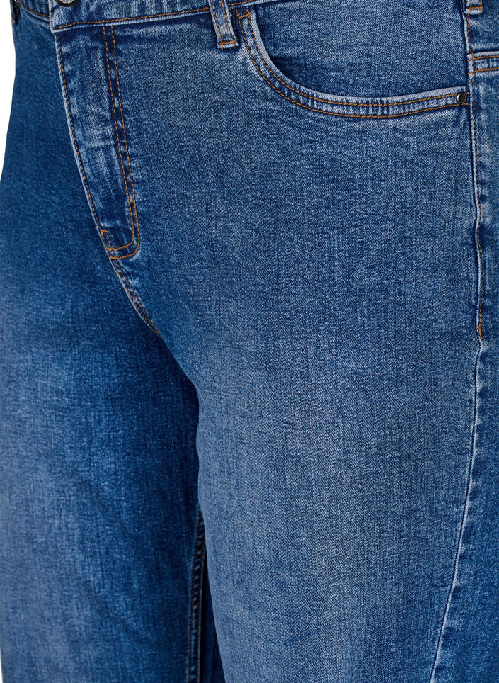 High-waisted Gemma jeans with a regular fit, Blue, Packshot image number 2