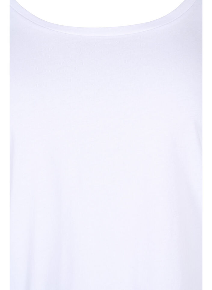 Basic cotton blouse 2-pack, Navy B/B White, Packshot image number 3