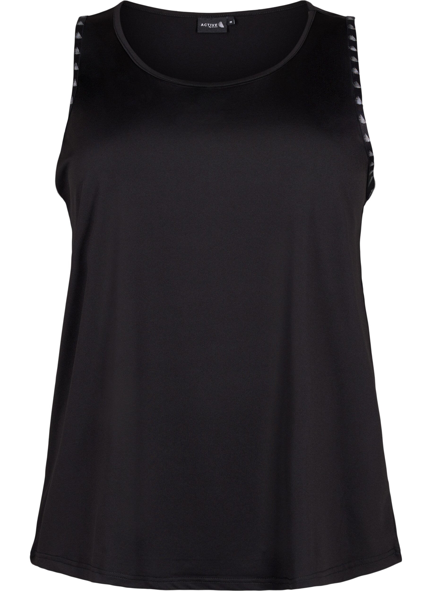 Zizzifashion Plain workout top, Black, Packshot image number 0