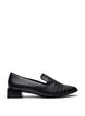 Wide fit - Loafers with a croc effect, Black, Packshot image number 0
