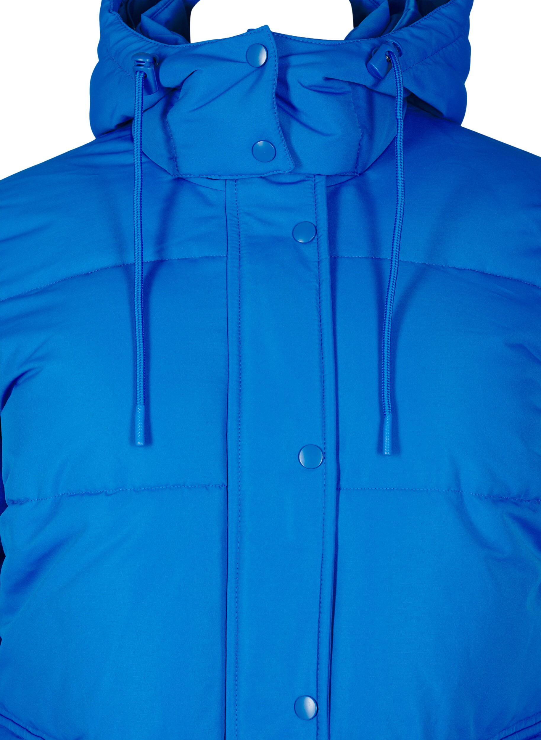 Zizzifashion Long puffer jacket with pockets and hood, Blue, Packshot image number 2