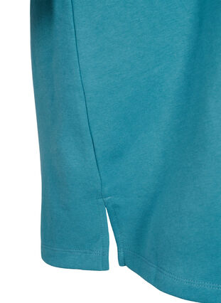 Sweater dress with short sleeves and slits, Brittany Blue, Packshot image number 3
