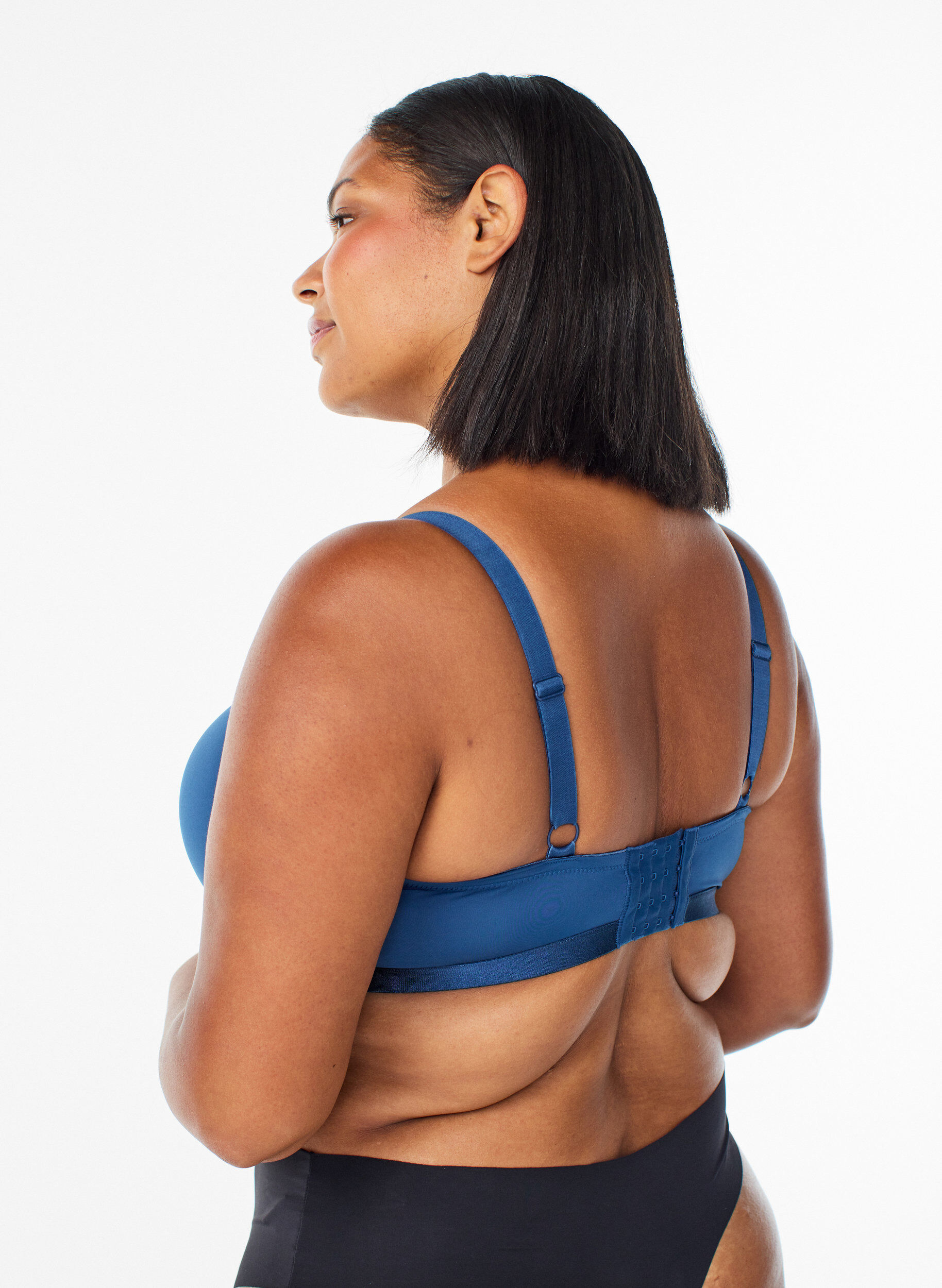 Zizzifashion Moulded bra with mesh, Blue, Model image number 2