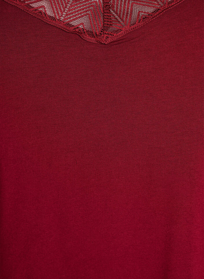 Top with lace detail and spaghetti straps, Brown, Packshot image number 2