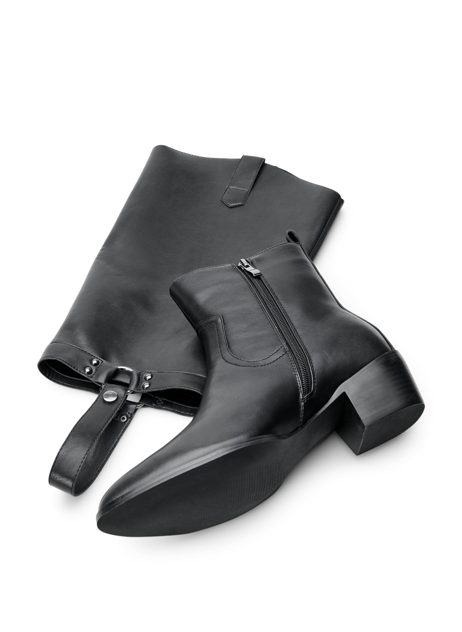 ZizzifashionLong boot with detachable shaft, Black, Packshot image number 4