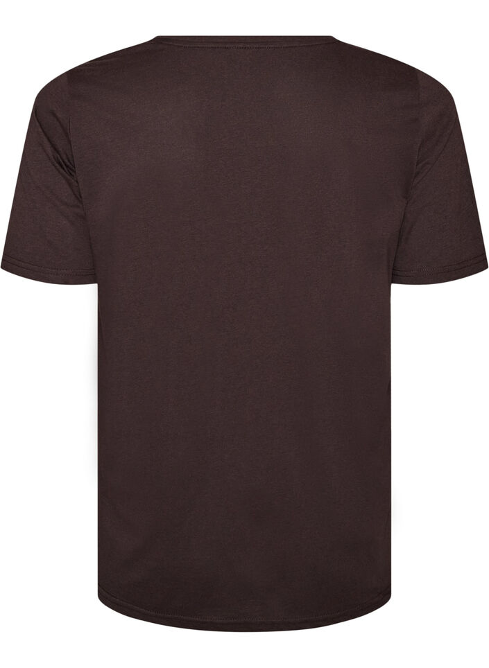 T-shirt with motif, Brown, Packshot image number 1