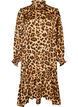 Dress with leopard print and ruffle details, Brown, Packshot image number 0