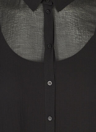 Long-sleeved dress with button fastening, Black, Packshot image number 2