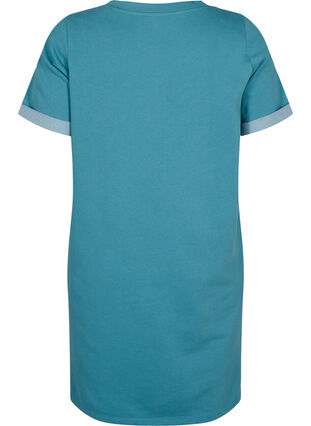 Sweater dress with short sleeves and slits, Brittany Blue, Packshot image number 1
