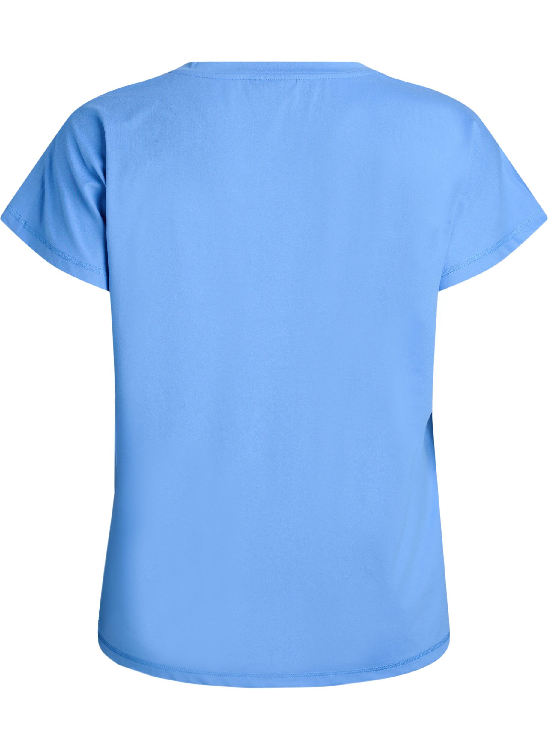 ZizzifashionLoose training t-shirt with v-neck, Blue, Packshot image number 1