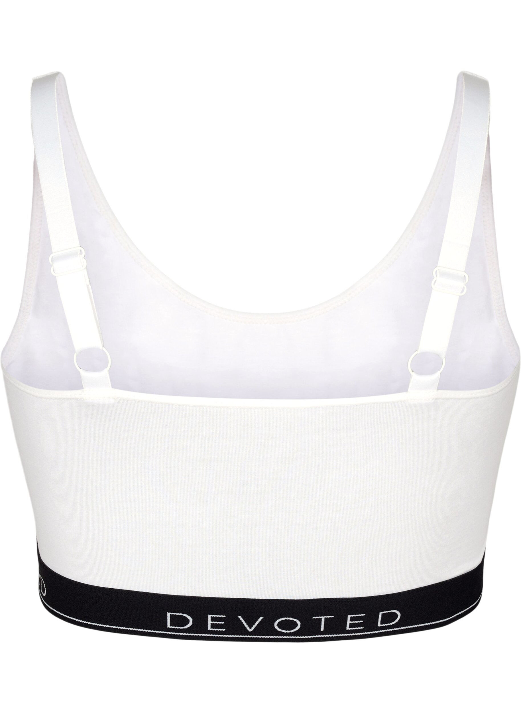 Zizzifashion Cotton bra with adjustable straps, White, Packshot image number 1
