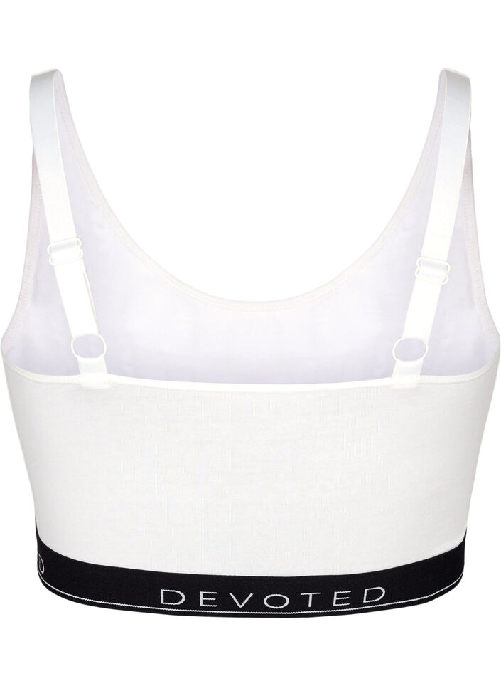 Cotton bra with adjustable straps, White, Packshot image number 1