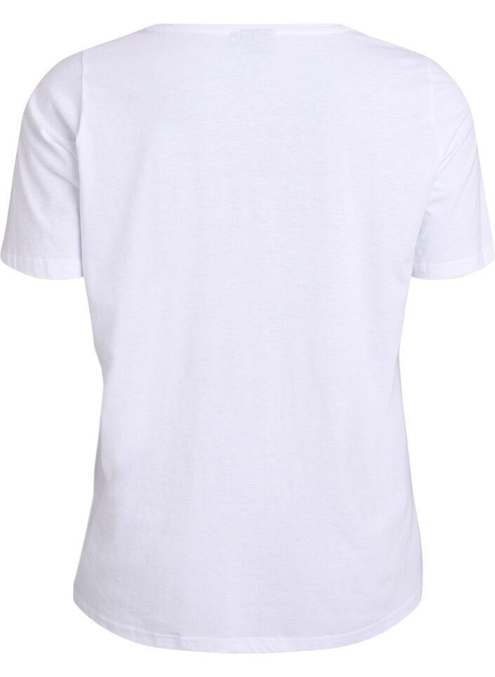 T-shirt with motif, White, Packshot image number 1