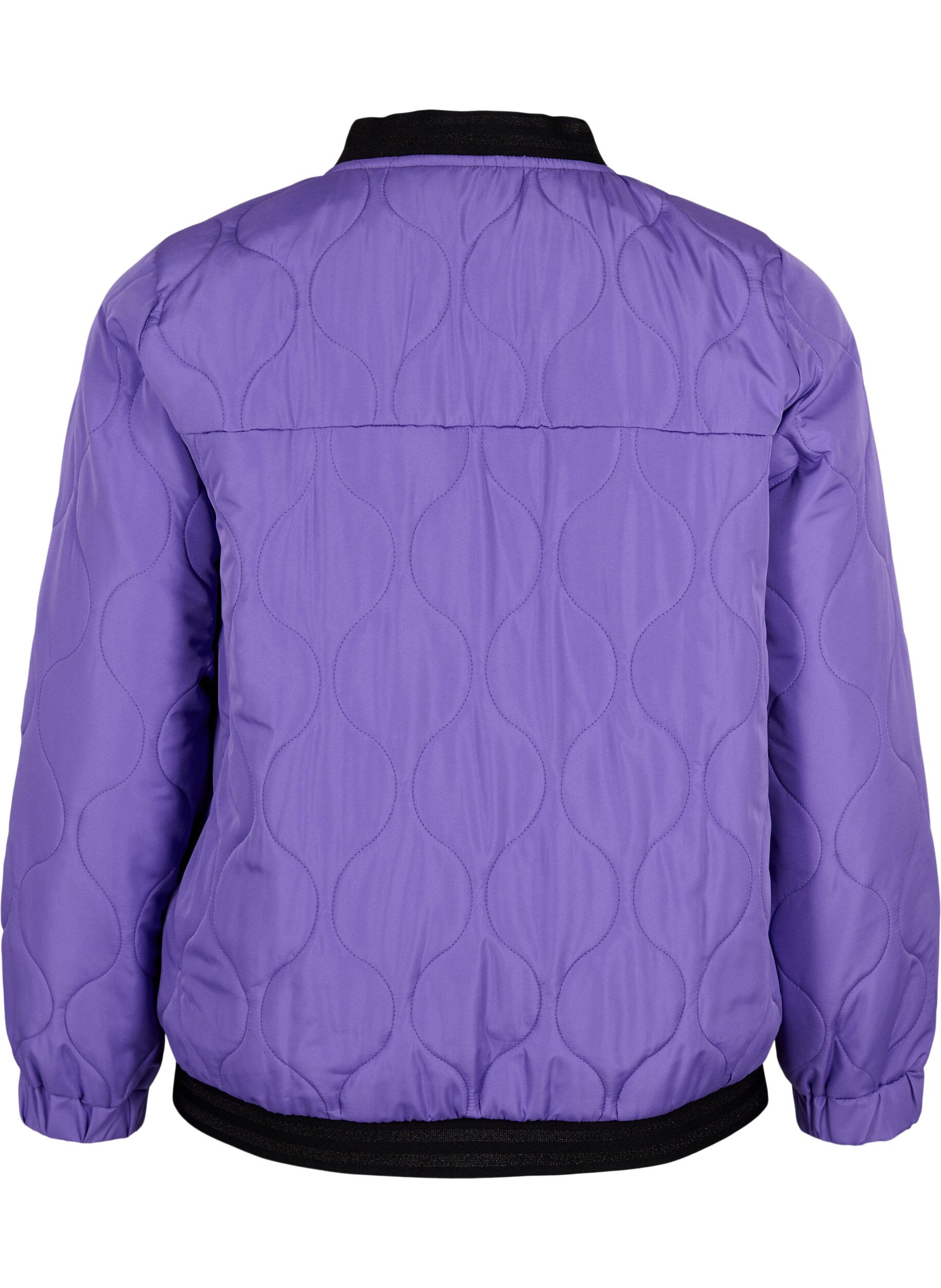 Zizzifashion Bomber jacket with pockets and glitter, Passion Flower, Packshot image number 1