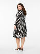 Short zebra print wrap dress, Black, Model image number 2