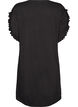 Nightgown in organic cotton with ruffle sleeves, Black, Packshot image number 1