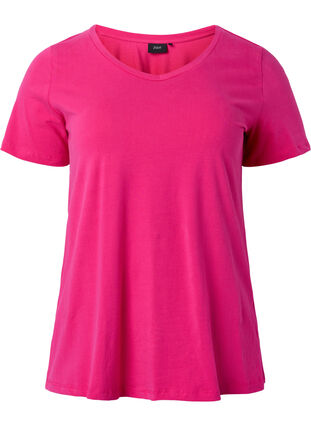 Basic plain cotton t-shirt, Beetroot Purple, Packshot image number 0