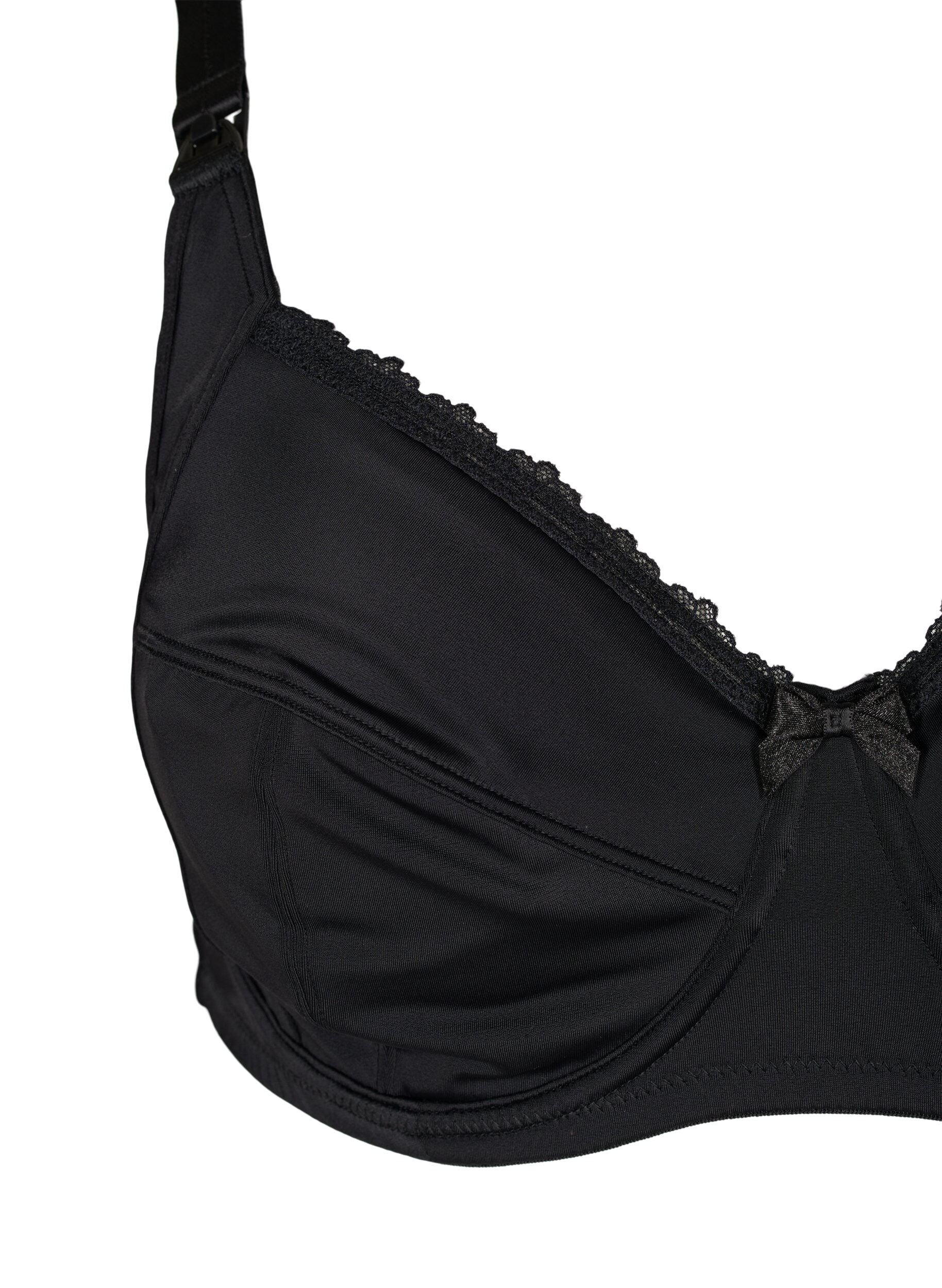 Zizzifashion Nursing bra with underwire, Black, Packshot image number 2