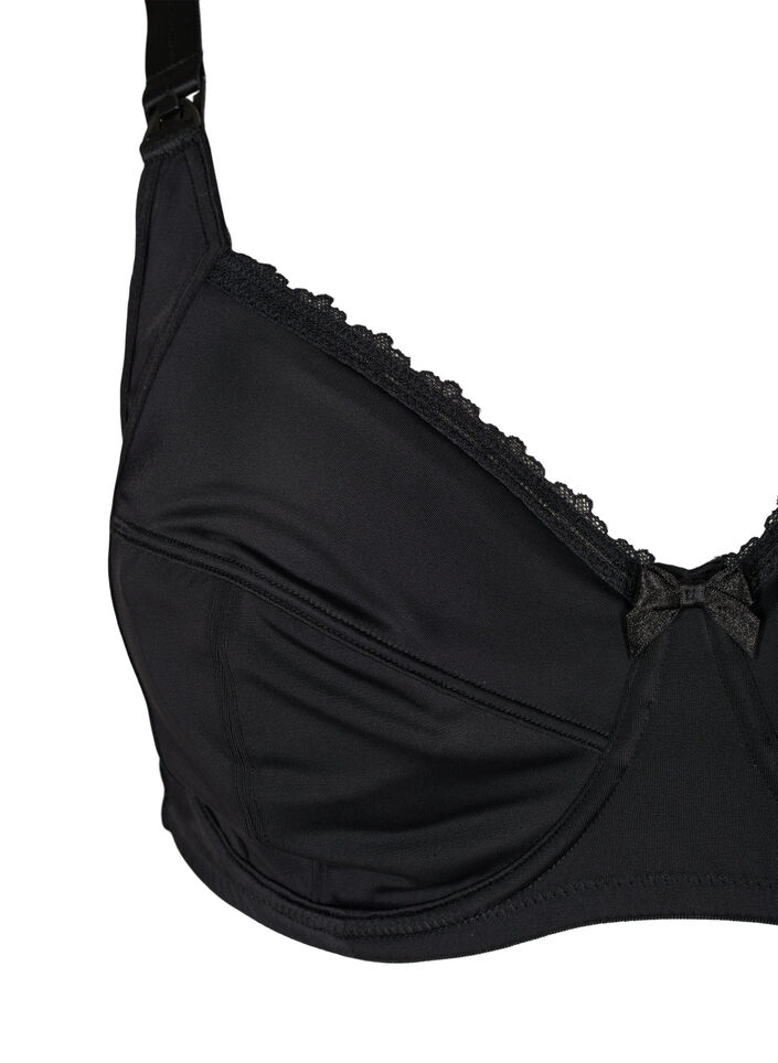 Nursing bra with underwire, Black, Packshot image number 2