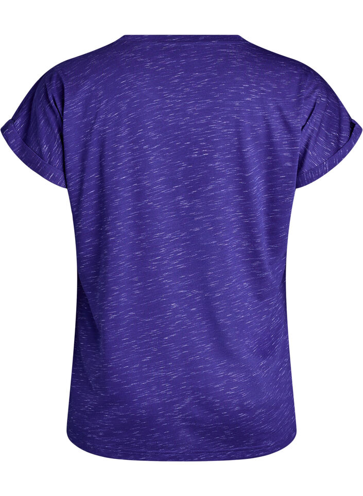 Loose workout t-shirt with short sleeves, Purple, Packshot image number 1