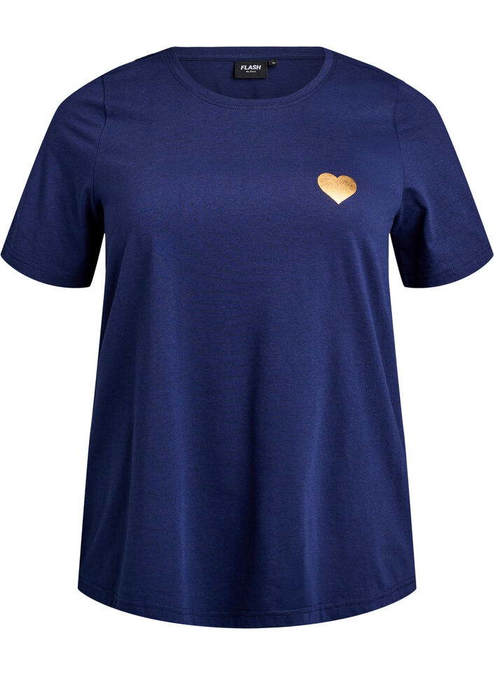 T-shirt with motif, Blue, Packshot image number 0