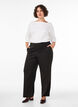High-waisted tailored trousers with straight fit, Black, Model image number 0