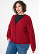 Knit cardigan with v-neck, Red, Model image number 0