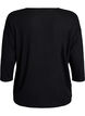 FLASH – Jersey blouse with 3/4 sleeves, Black, Packshot image number 1