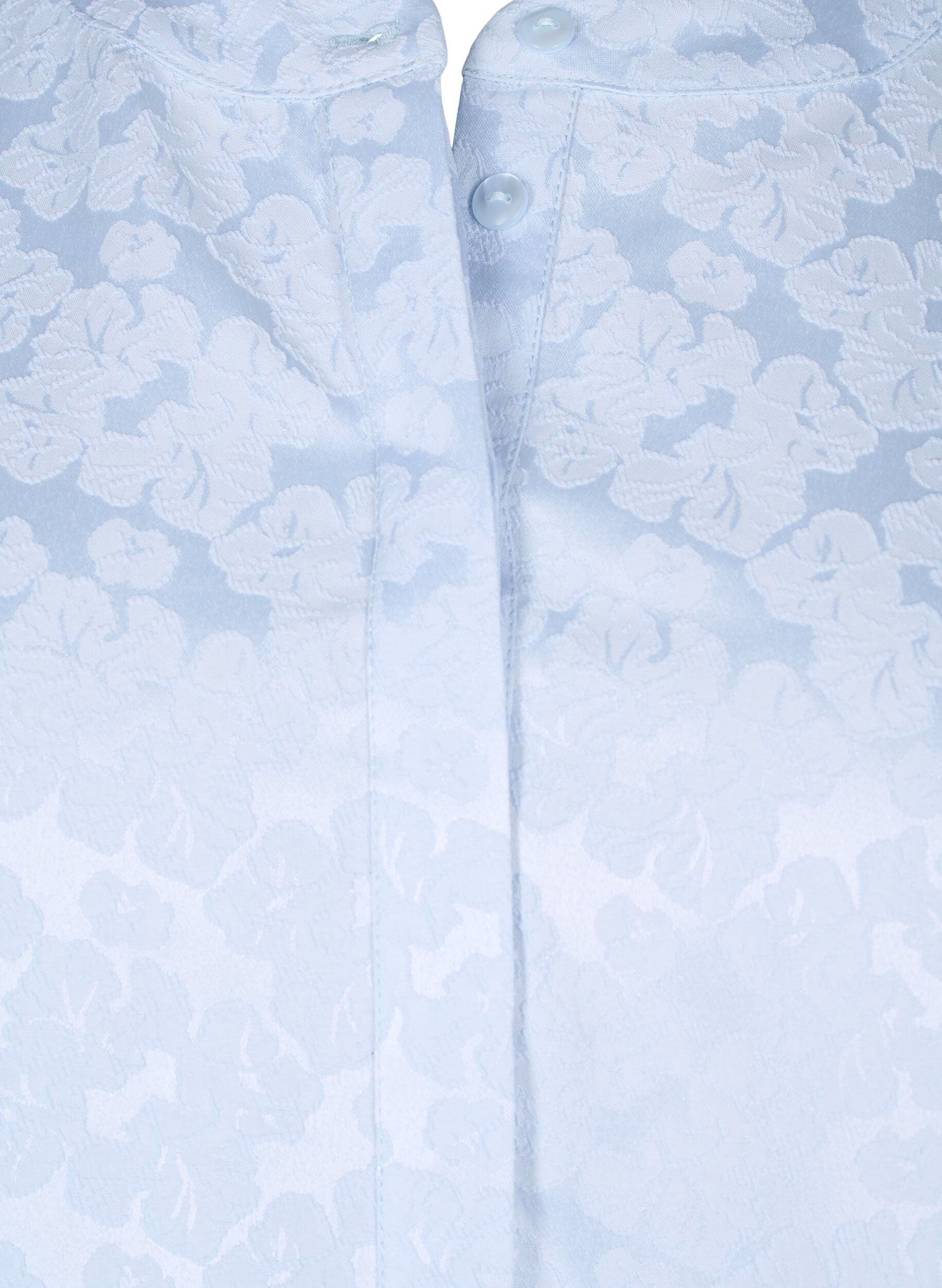 Zizzifashion Jacquard dress with long sleeves and ruffle detail, Light Blue, Packshot image number 2