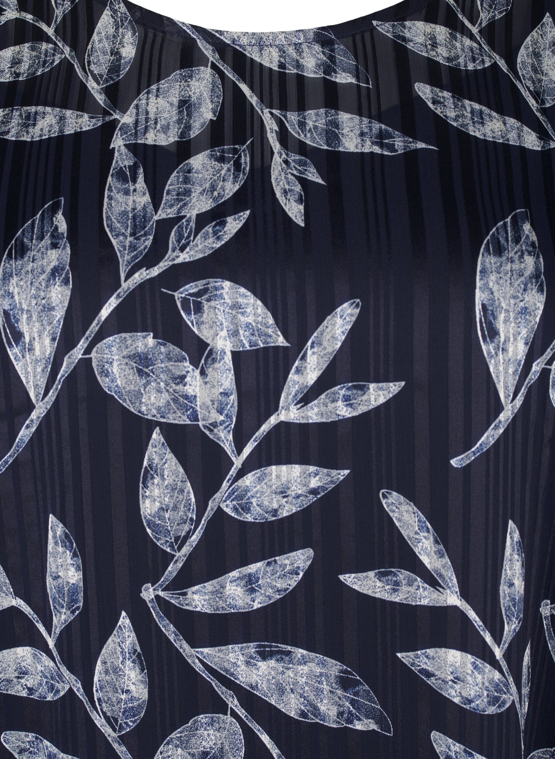 Zizzifashion Short printed dress with a round neck, Ev.Blue Flower AOP, Packshot image number 2