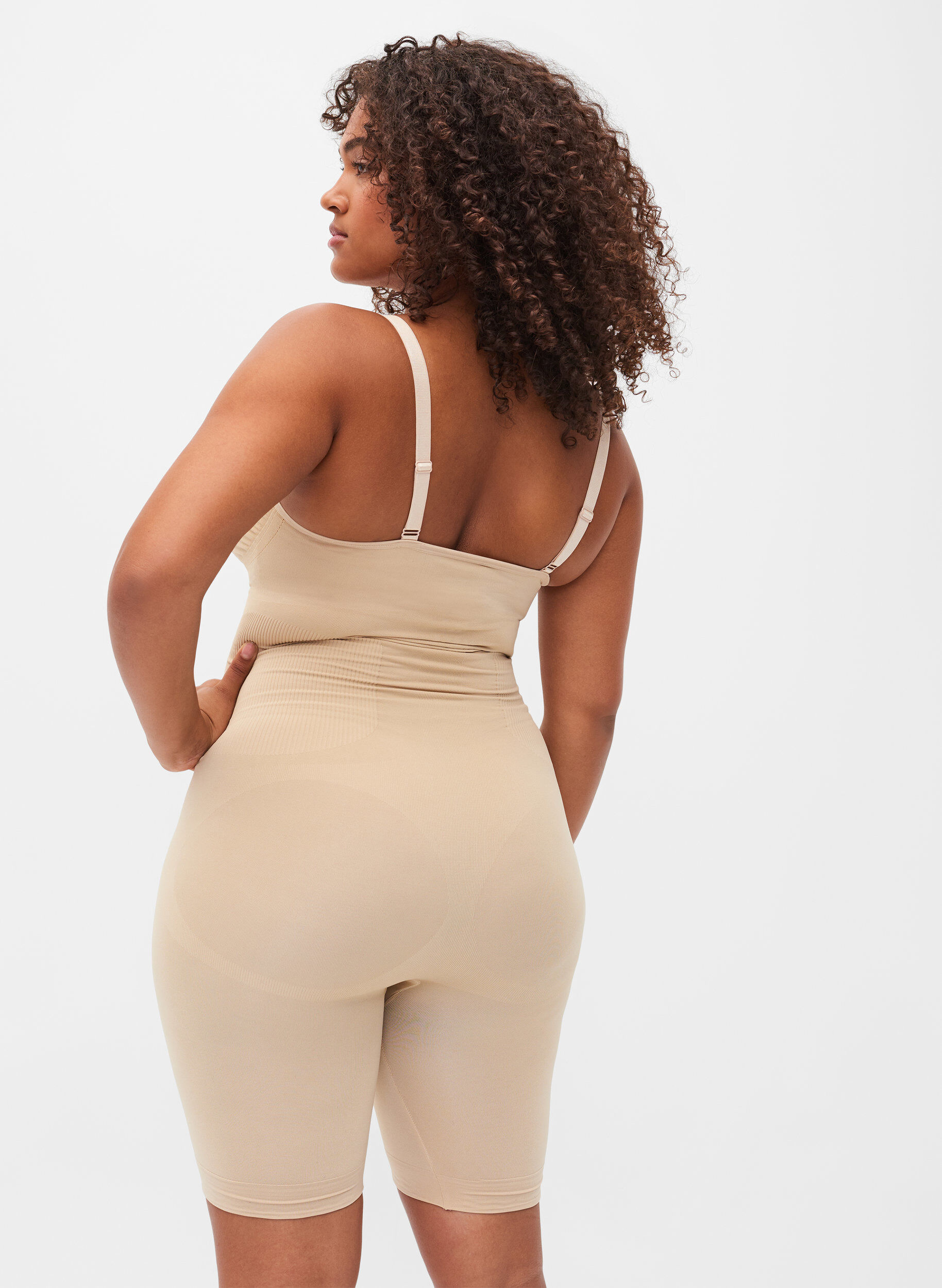 Zizzifashion Shapewear bodysuit, Beige, Model image number 3